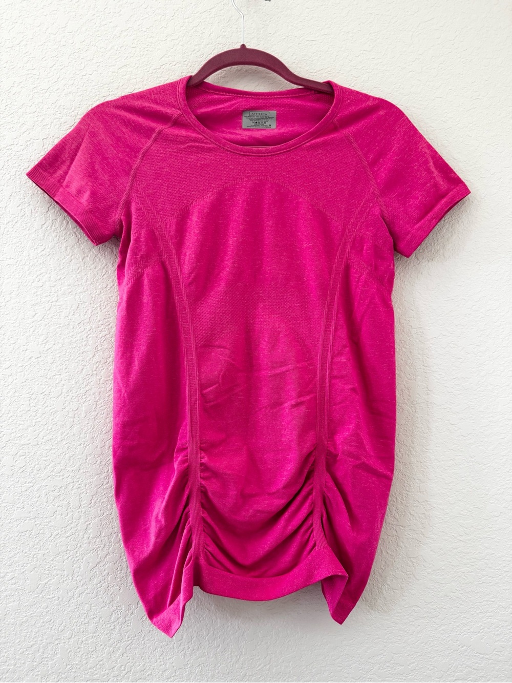 Athleta Fastest Track Tee Bright Pink